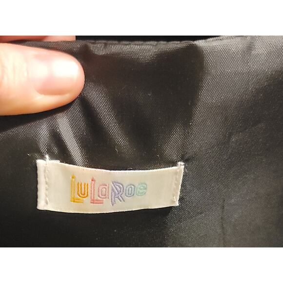 LULAROE Backpack Black Metallic Trim Multi Pockets School Travel Classic - Picture 8 of 8